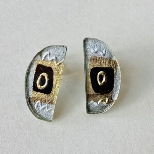 ‘Tiny Half Moon' Studs