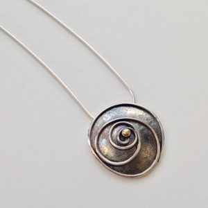 Silver & Gold Spiral Pendant