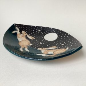 ‘Running Hare and Moon’ Dish