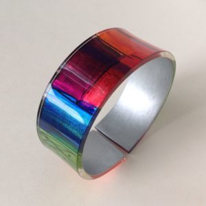 'Thin Flexible Cuff in Peacock'