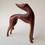 'Greyhound' Hand Carved Wood