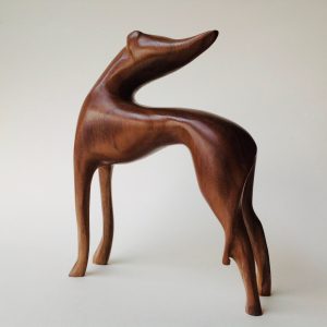 'Greyhound' Hand Carved Wood