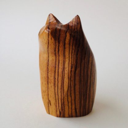 Little Fat Cat Hand Carved Wood