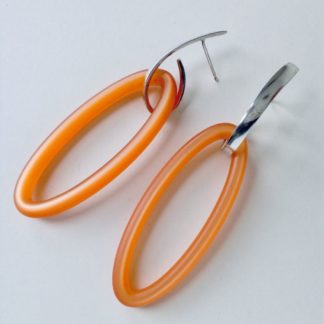 'Lulu' Drop Earrings in Tangerine