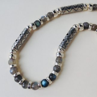 Labradorite and Silver Necklace