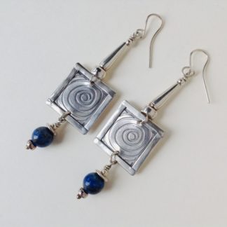 Lapis and Silver Earrings