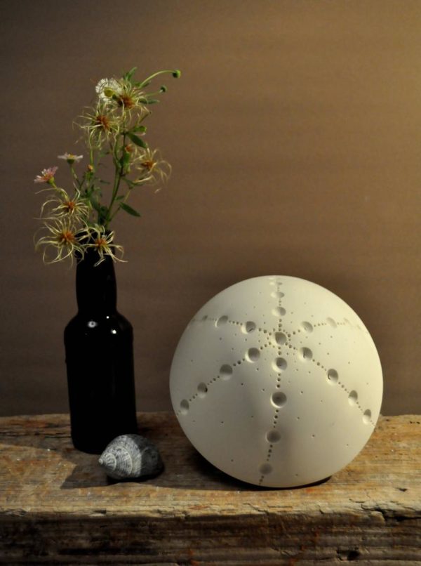 White Porcelain Sea Urchin Table Lamp