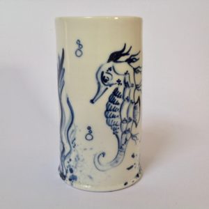 Porcelain Beaker Sea Horse