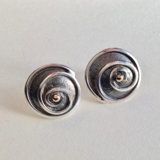 Small Silver Spiral Studs