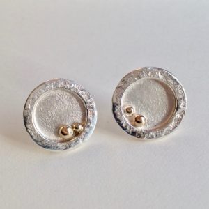 Silver & Gold Stud Earrings