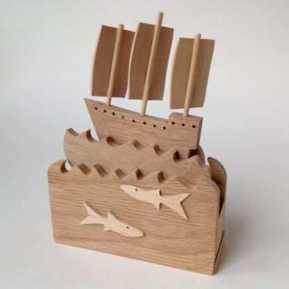 'Galleon at Sea' Wooden Automata