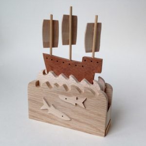 'Galleon at Sea' Wooden Automata