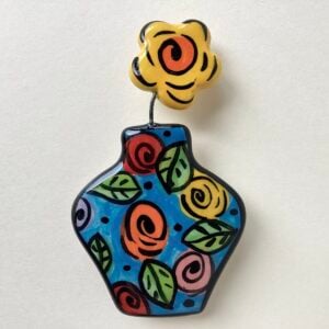 'Flower Vase' Brooch