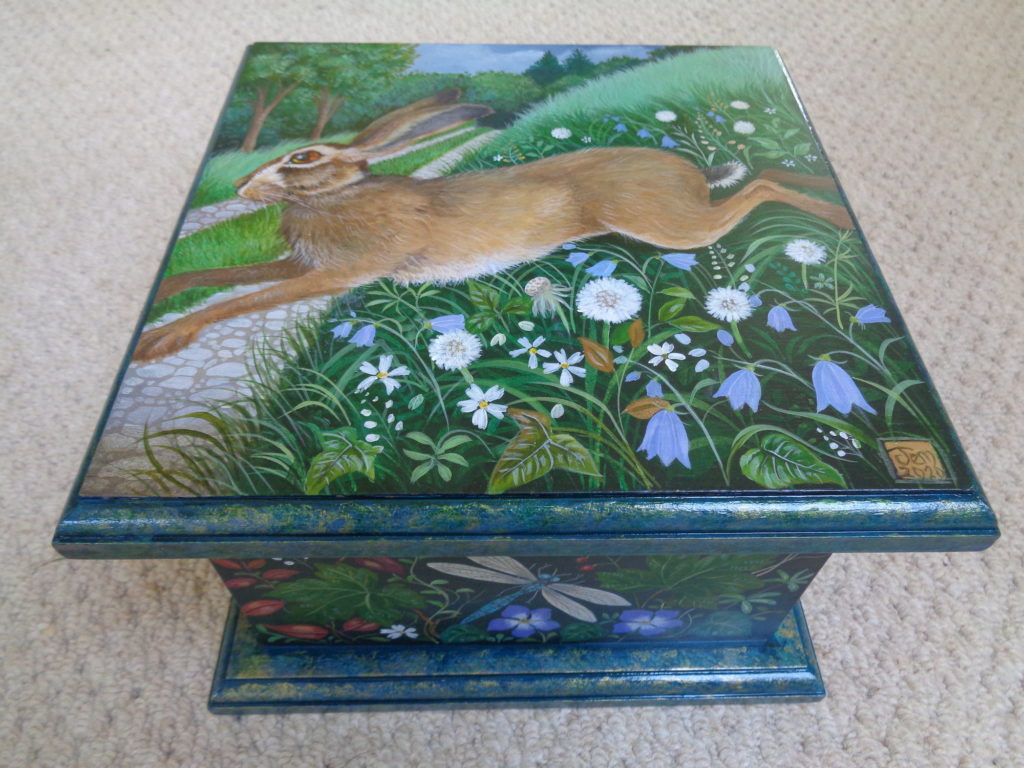 Hand Painted Wooden Box  
