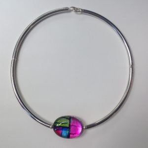 Acrylic Pebble Necklace Reversible