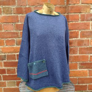 ‘Calypso’ Tunic Sweater in Bluebell