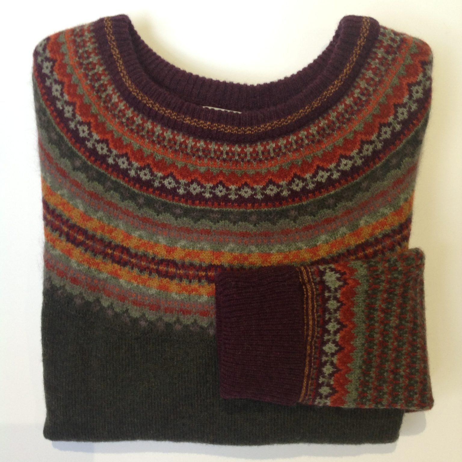 Lambswool Eribe Alpine Sweater in Autumn - Old Chapel Gallery