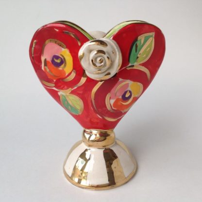 ‘Baby Heart Vase in New Red’