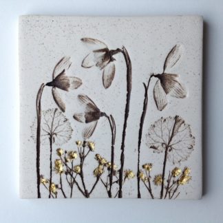 Snowdrop Botanical Ceramic Tile