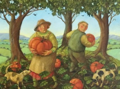 Oil on Canvas – Pumpkin Pickers