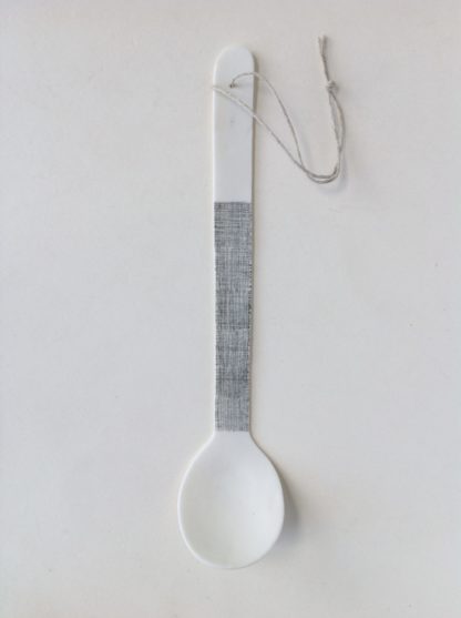 Hatched Decoration on Porcelain Spoon 