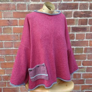 Calypso Tunic sweater in Old Rose