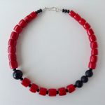 Red Sea Bamboo with Onyx Necklace