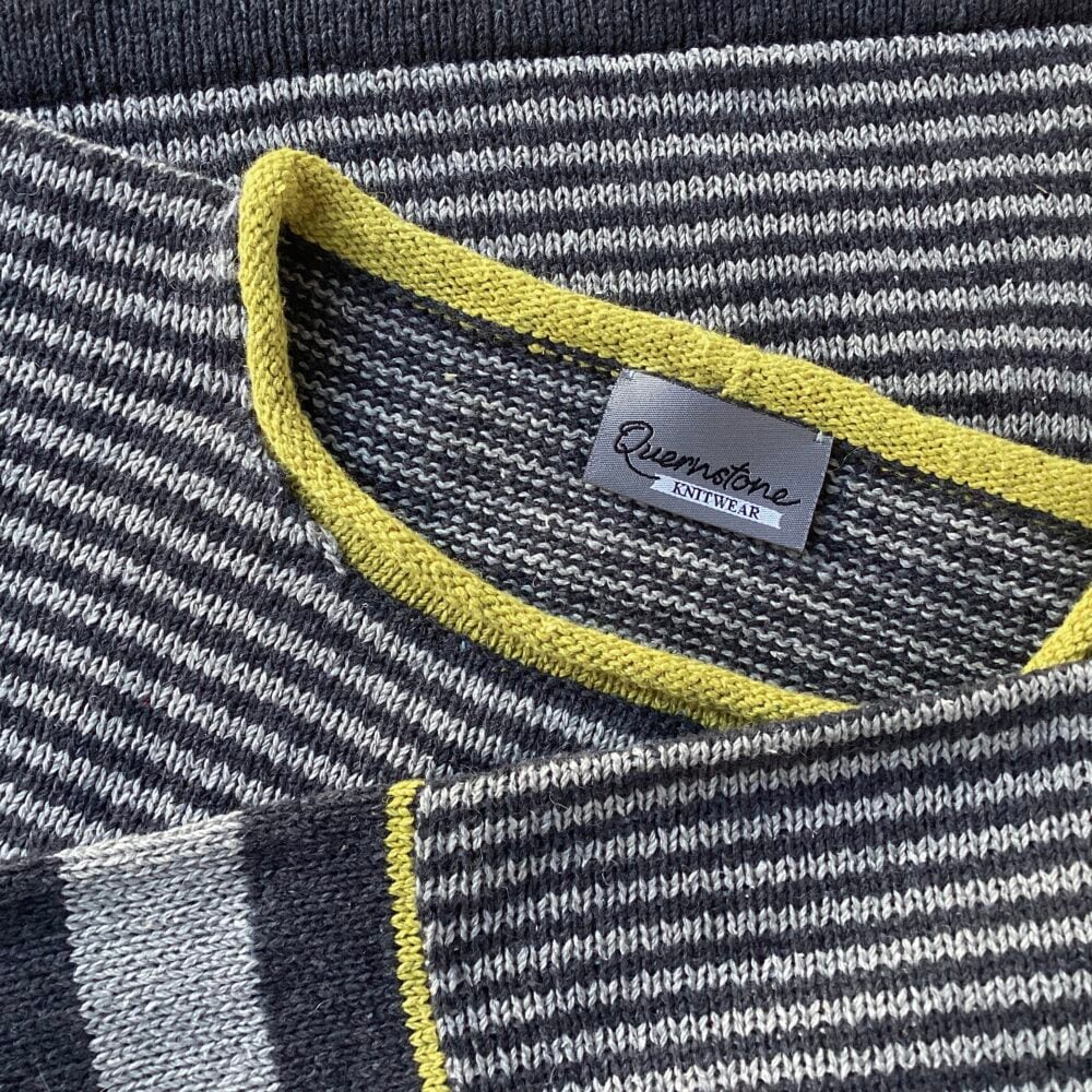 ‘Rackwick’ Sweater in Graphite/Dove/Sap