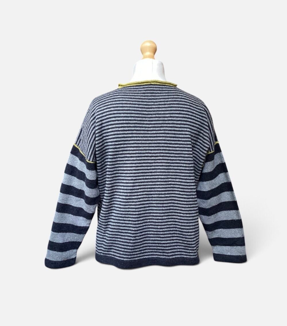 ‘Rackwick’ Sweater in Graphite/Dove/Sap