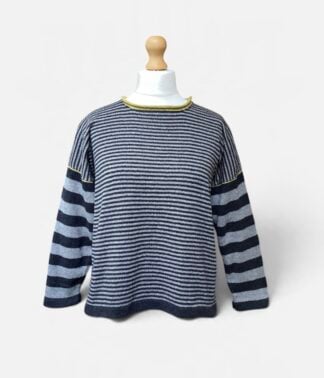 ‘Rackwick’ Sweater in Graphite/Dove/Sap