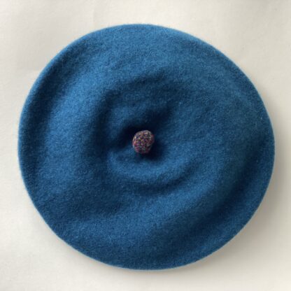 Pompom Beret in Peacock