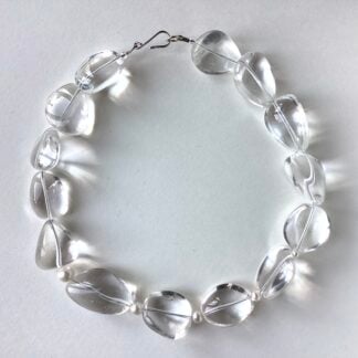 'Clear Rock Crystal & Pearl Necklace'