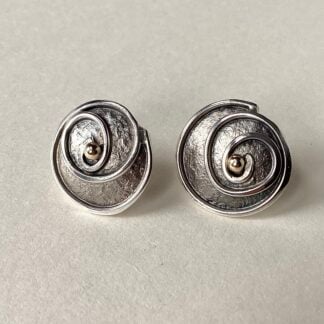 Silver Spiral Studs