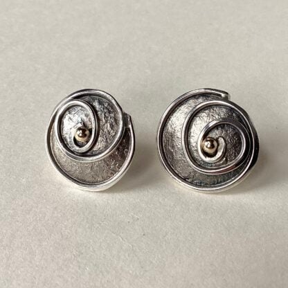 Silver Spiral Studs