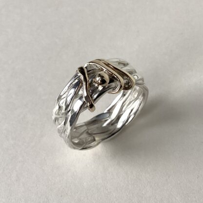 5 Strand Interwoven Silver Ring