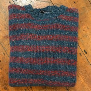 Pure Wool Unisex Stripy Sweater 