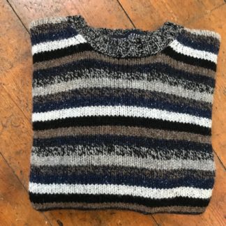 Pure Wool Unisex Stripy Sweater