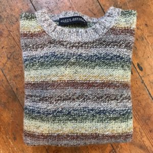 Pure Wool Unisex Reverse Stripy Sweater