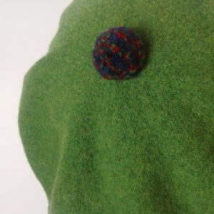 Lambswool Pompom Beret in Meadow