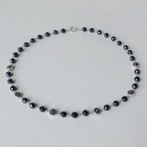 'Faceted Hematite Bead Necklace'