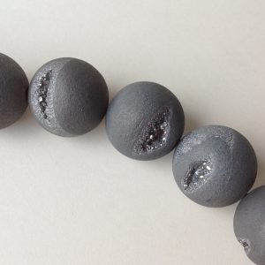 Agate with Electro Plated Druzel Necklace
