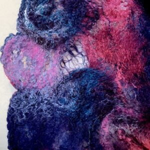‘Blue & Purple Lacy Cowl’