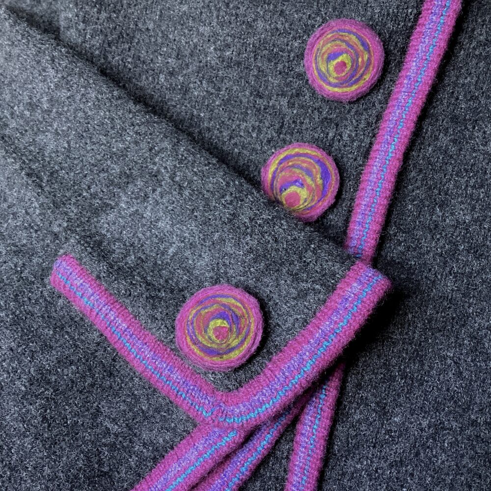 M-Cherry Sweater in Charcoal Brights