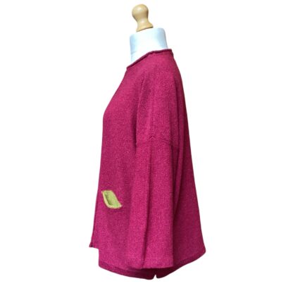  ‘Carousel’ Sweater in Cerise/Sap