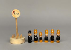 Hand Carved Wood Peg People ‘Fire’