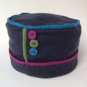 Felted Merino Wool Button Hats