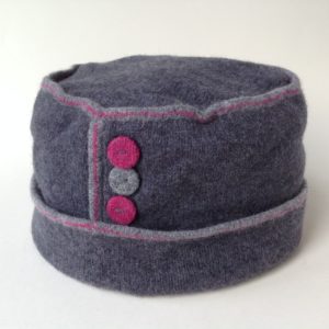 Felted Merino Wool Button Hats