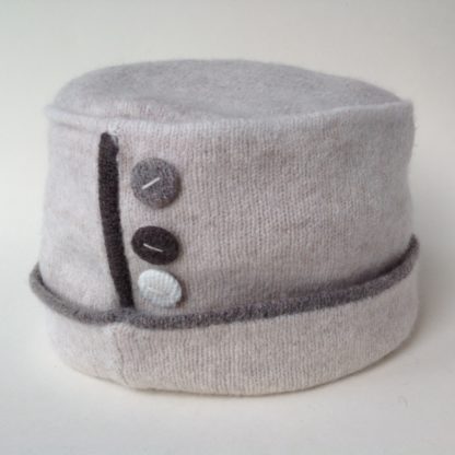 Felted Merino Wool Button Hats