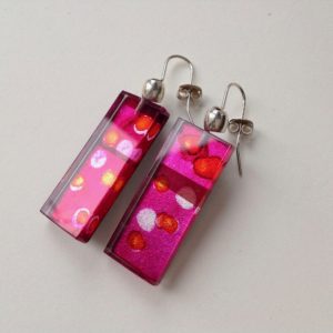 Acrylic Rectangular Block Drop Earrings