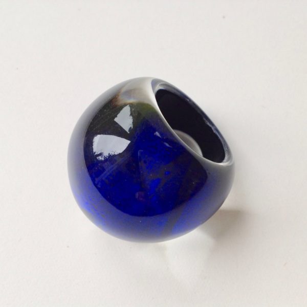 Acrylic Domed Ring in Azure